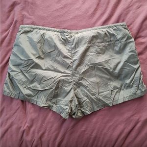 Mens olive Prada swim trunks